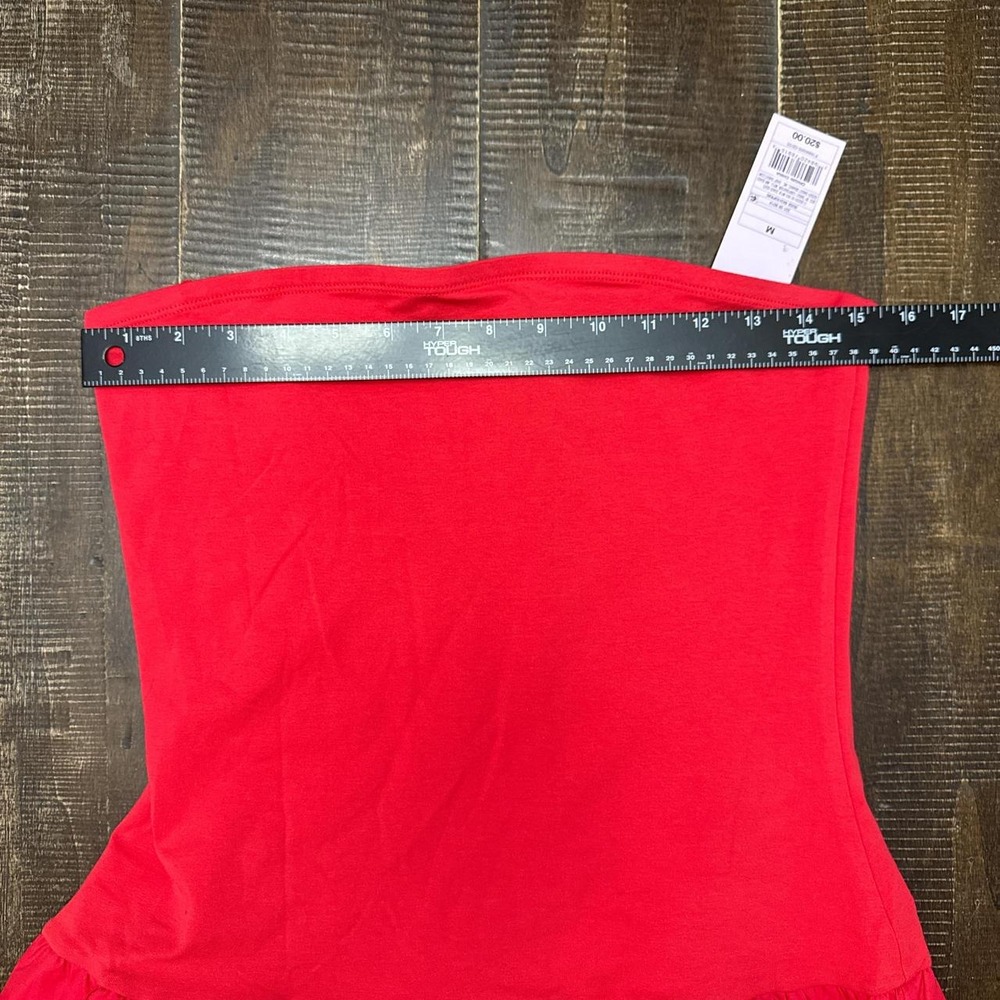 Wild Fable Women's Red Strapless Mini Babydoll Dress with Bubble Skirt - Picture 4 of 8